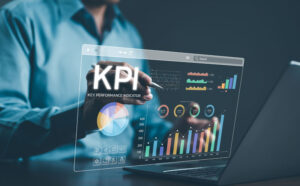 businessman analyzing key performance indicators for monitoring and optimizing job postings performance 